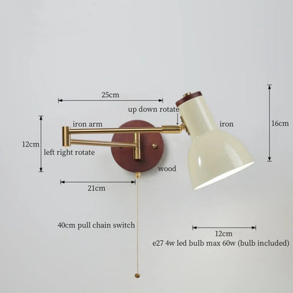 DecorBites™ Creamy Iron LED Wall Lamp Bedroom Living Room Bathroom Mirror Stair Light