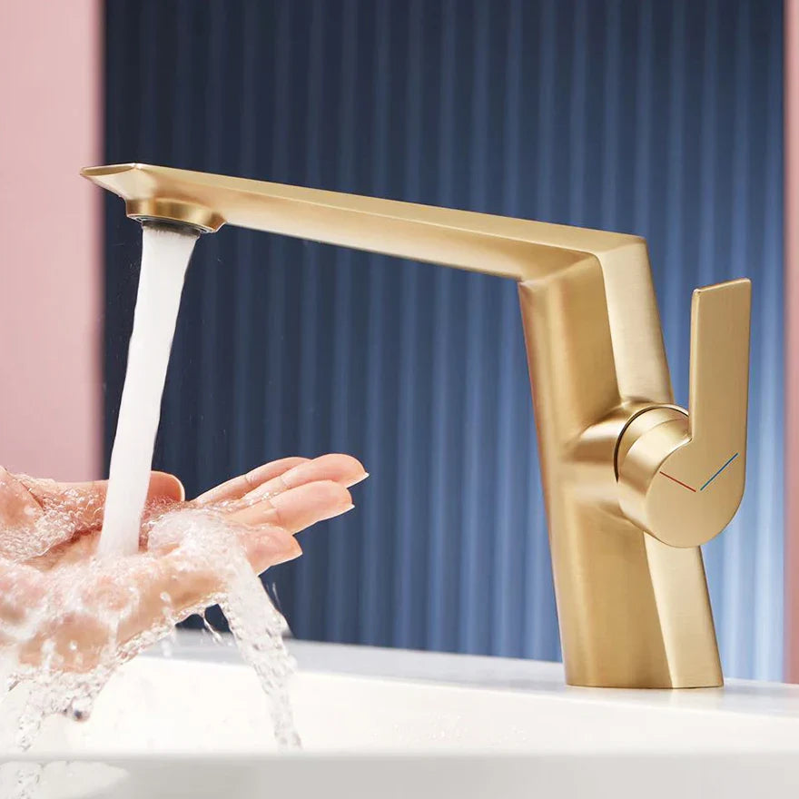 Brushed Gold Bathroom Faucet Precise Craftsmanship