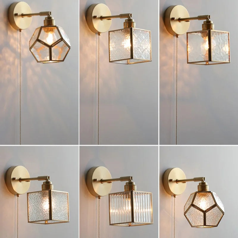 Clear Glass Bedside Lamp