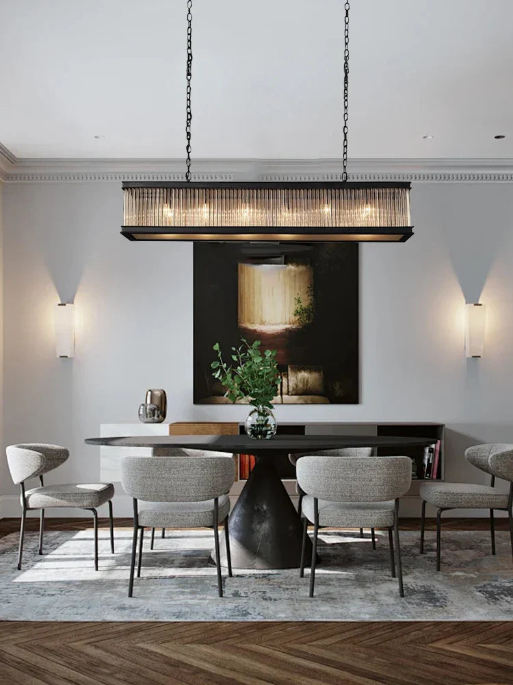 Glass Rectangle Pendant Light