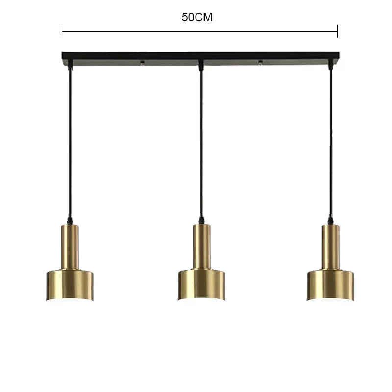 DecorBites™ Gold E27 LED Pendant Light Nordic Chandelier for Indoor Living Room & Bedroom