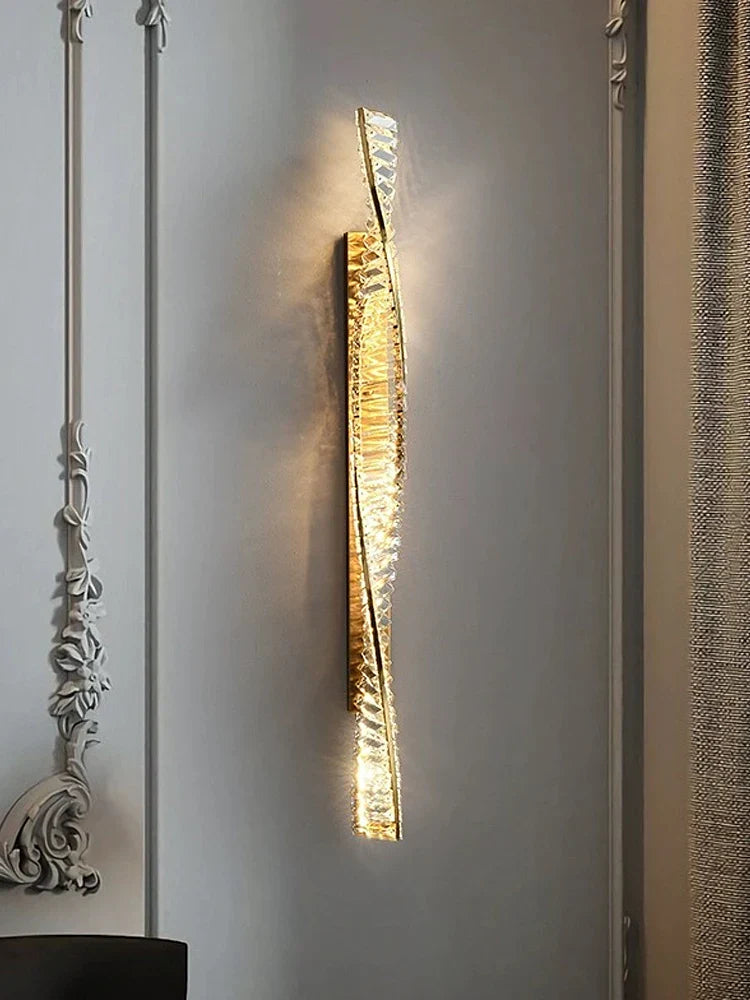 DecorBites™ Crystal Wall Sconce for Bedroom & Living Room Decor