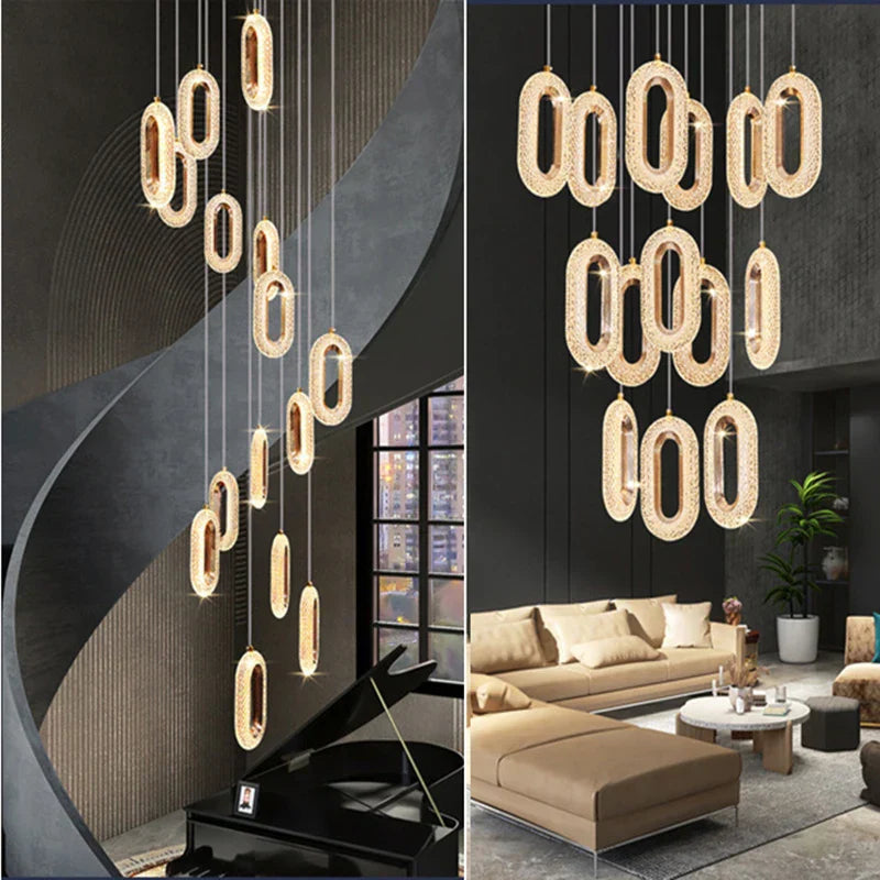 Gold Alloy Acrylic Chandelier