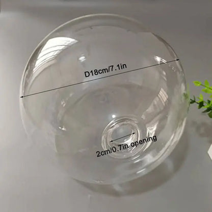 DecorBites™ Clear Glass Pendant Lamp Shade with 2.2cm Thread for Chandeliers & Hanging Lights