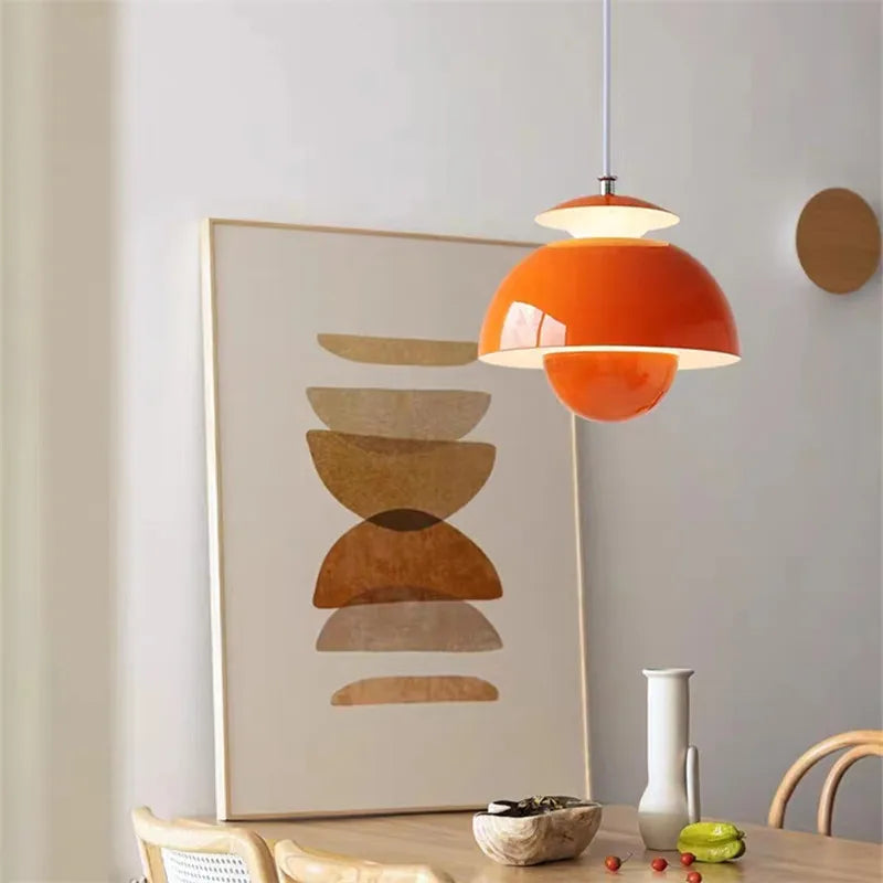 DecorBites™ Designer Flower Bud Pendant Light for Restaurant Bedroom in Coloured Glass