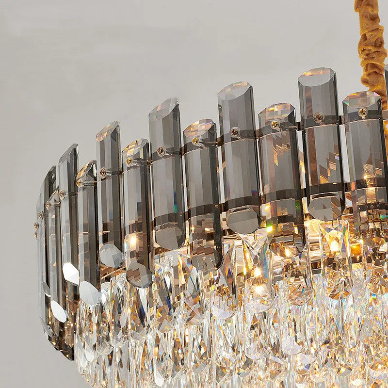 DecorBites™ K9 Crystal Modern Ceiling Chandelier for Living Room Lighting Fixture