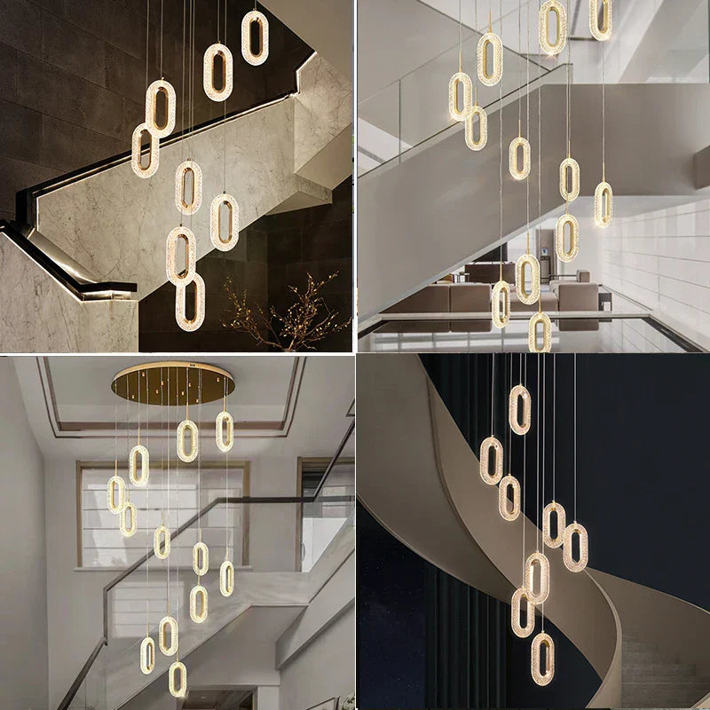 Gold Alloy Acrylic Chandelier