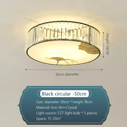 DecorBites™ Crystal Round Ceiling Light - Modern Warm Bedroom Atmosphere
