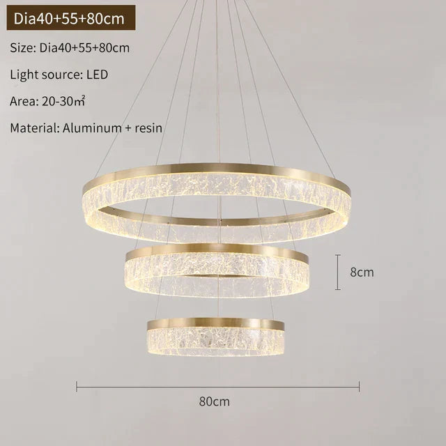 Gold LED Hotel Chandelier