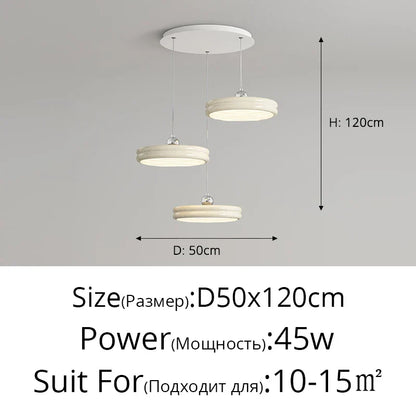 DecorBites™ Circular Modern Chandelier Pendant Light Dimmable Indoor Lamp for Dining & Kitchen Island