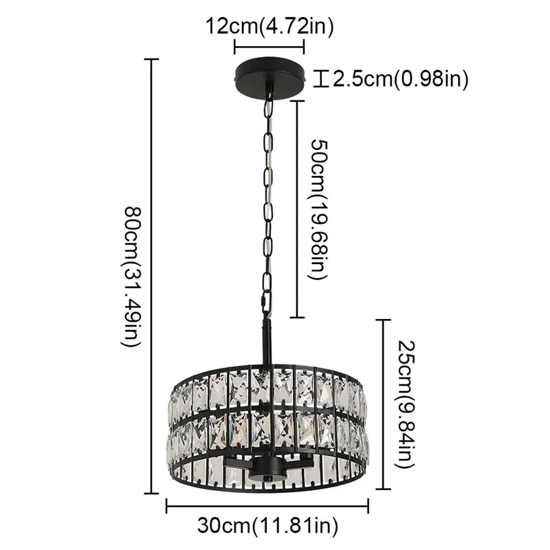 DecorBites™ Crystal LED Pendant Chandelier: Luxury Nordic Design for Kitchen, Dining Room & Bedroom