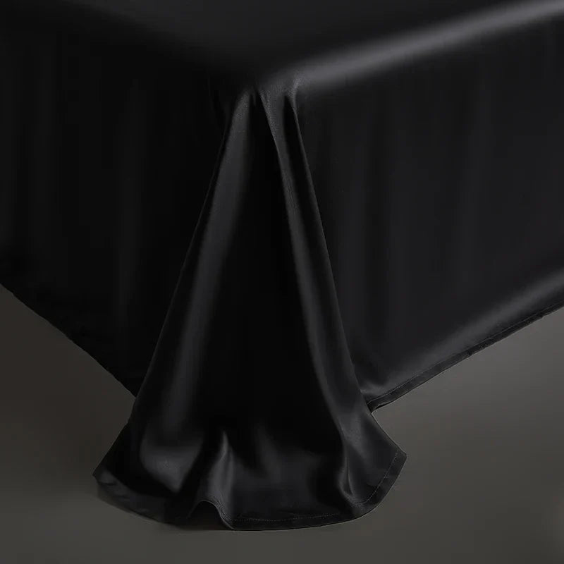 DecorBites™ Eucalyptus Fiber Dark Gray Bedding Set: Soft, Silky Duvet Cover, Bed Sheet, Pillowcases