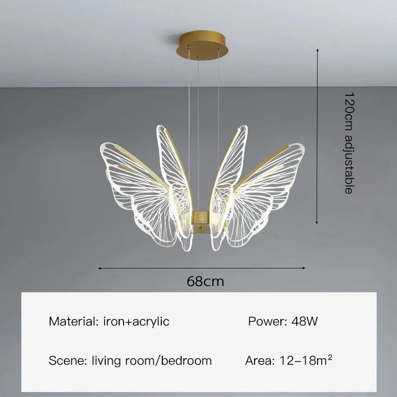 Modern Butterfly Chandelier Set
