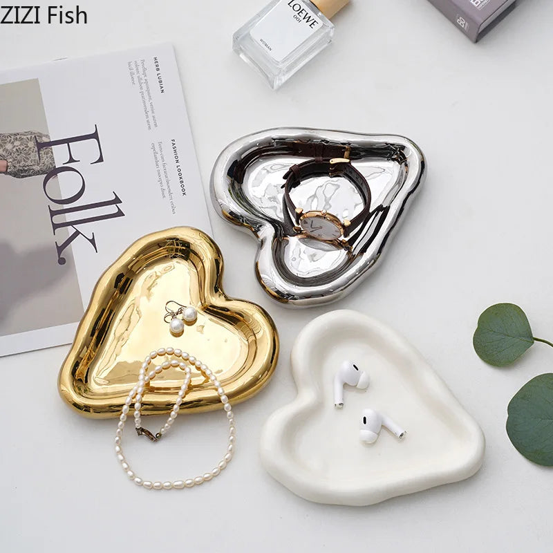 Ceramic Heart Jewelry Tray