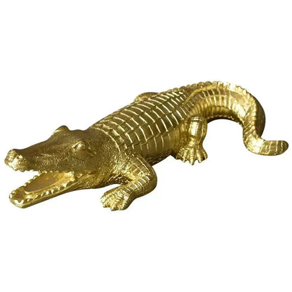 DecorBites™ Crocodile Wildlife Sculpture Statue Decor for Home Interiors & Desk Display