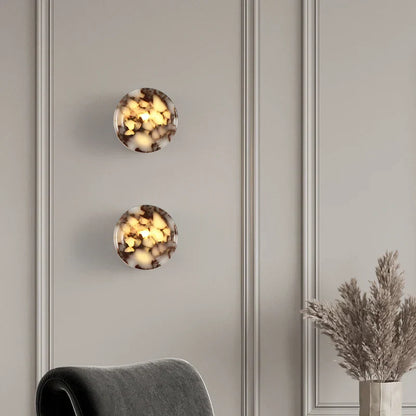DecorBites™ LED Wall Lamp Modern Wabi Sabi Stone Mirror Light for Home Decor