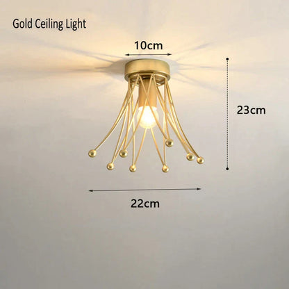 DecorBites™ Gold Crown Ceiling Light for Hallway, Aisle, Kitchen Island