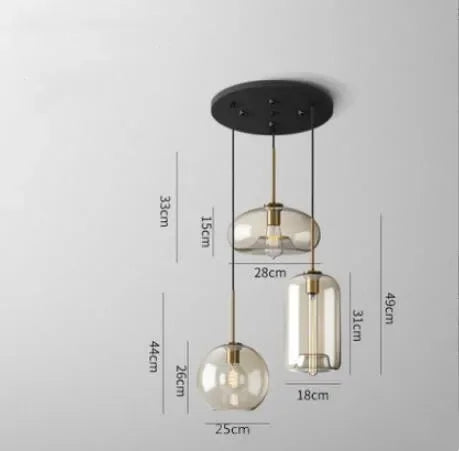 Glass Industrial Pendant Light
