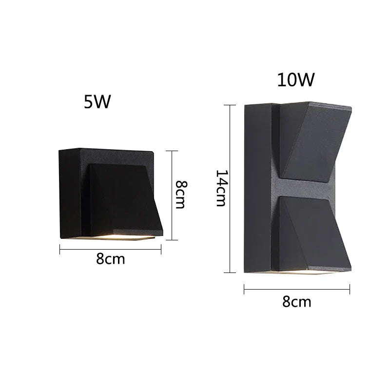 DecorBites™ LED Wall Lamps: Modern, Creative, Waterproof for Outdoor Courtyard, Gate, Terrace, Garden.