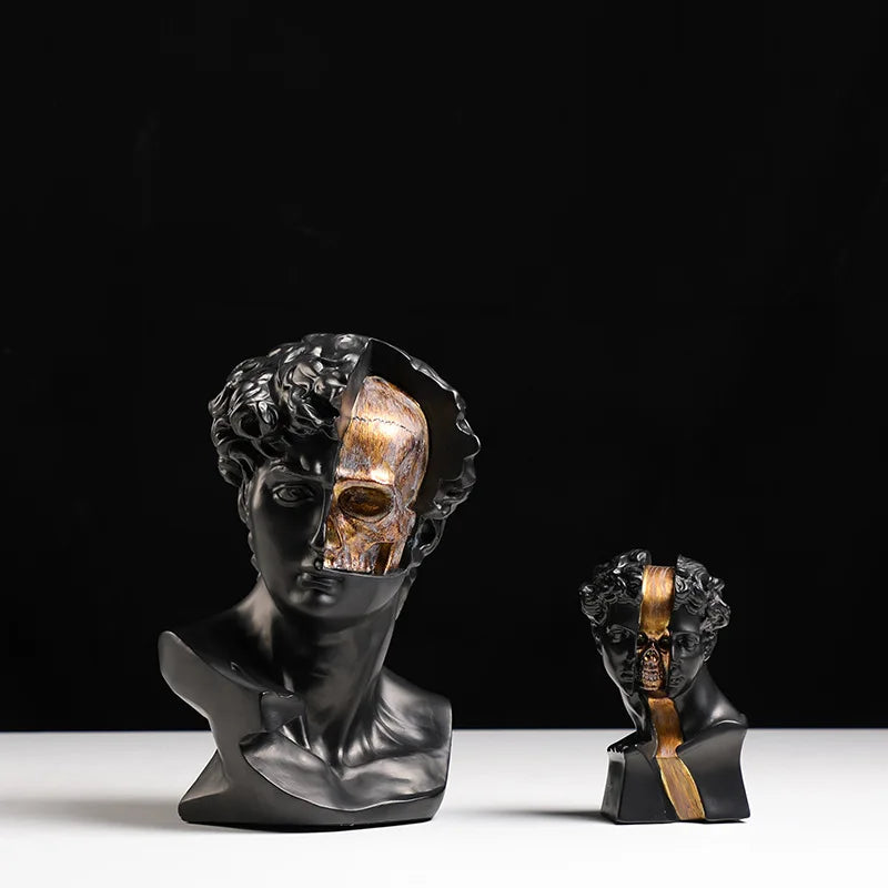 Gold Skeleton Abstract Statue
