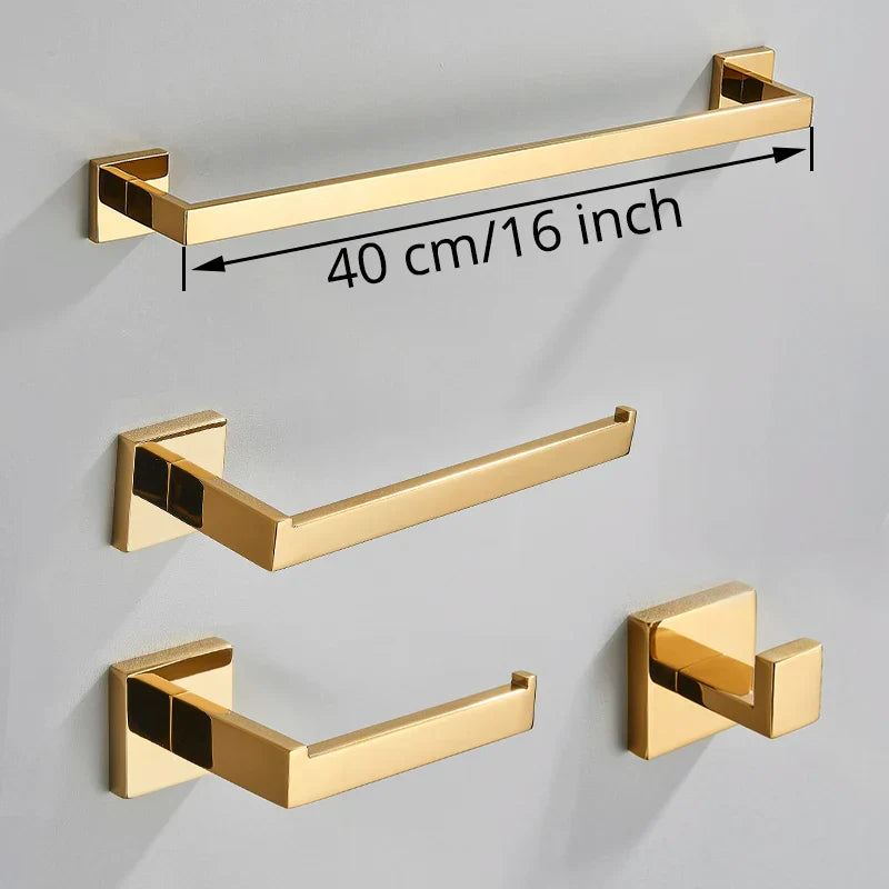 Gold Copper Bath Set
