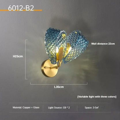 DecorBites™ Luxe Copper Leaf LED Ceiling Chandelier for Home, Bedroom, and Dining Room