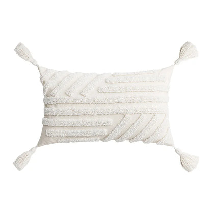 DecorBites™ Ivory Tufted Cushion Cover for Home Decor, Living Room, Sofa, Bedroom