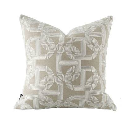 DecorBites™ Geometric Jacquard Cushion Cover | Modern Light Luxury Pillowcase | Decorative Home Accent
