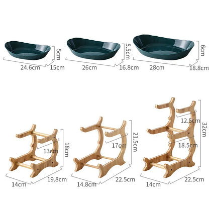 DecorBites™ 3-Layer Table Plates Set: Dinnerware, Fruit Bowl, Snack Stand, Cake Plate, Salad Bowl