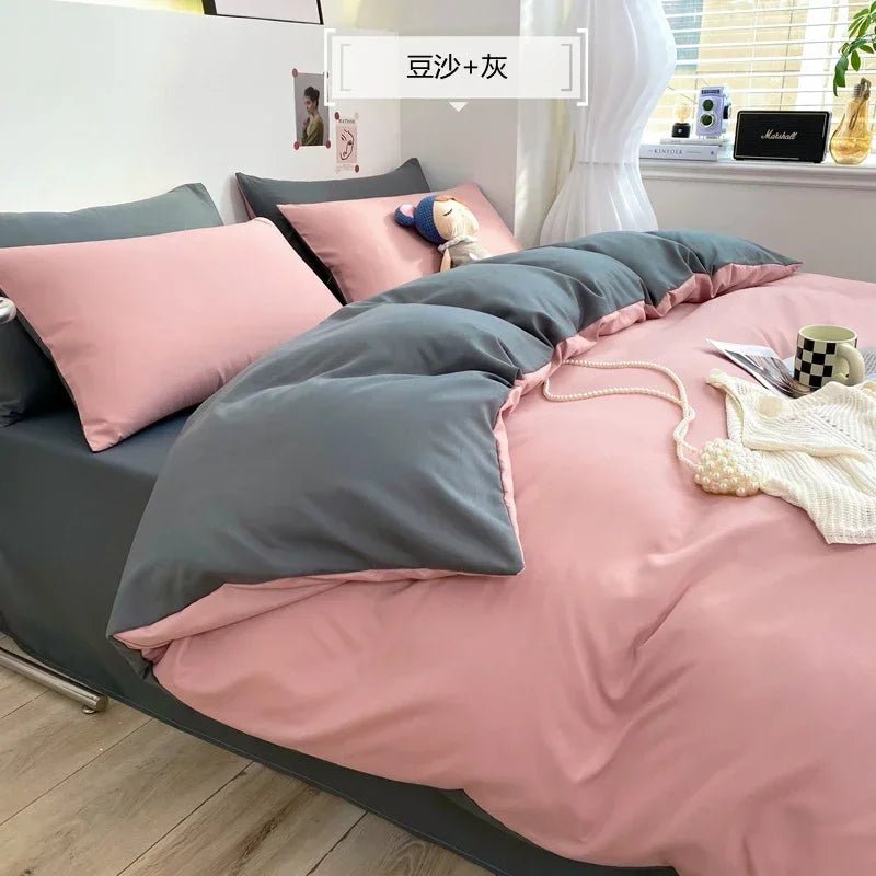 DecorBites™ Comfort King Size Bedding Set: Soft Duvet Cover & Pillowcases, Affordable & Durable