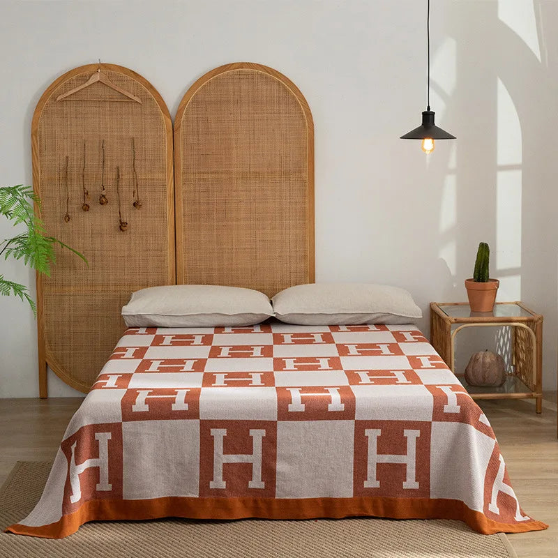 DecorBites™ Luxe Cotton Blanket - Premium Quality, 200*230 150*200, Perfect for Sofa or Bed