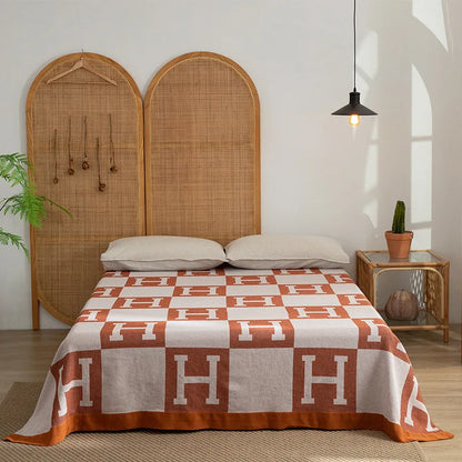 DecorBites™ Luxe Cotton Blanket - Premium Quality, 200*230 150*200, Perfect for Sofa or Bed