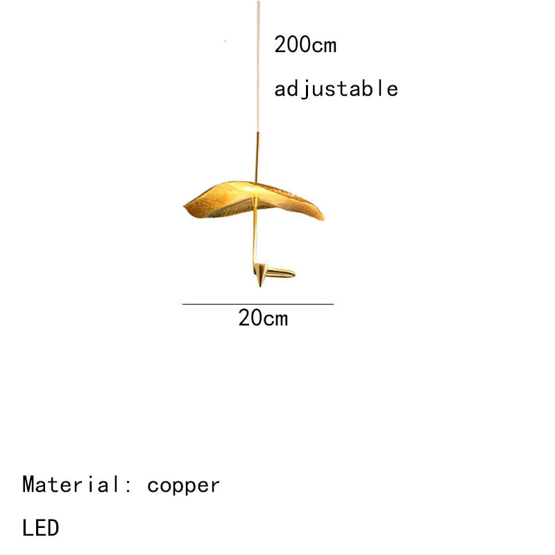 Copper LED Dining Chandelier 35cm Diameter