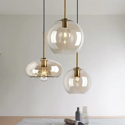 DecorBites™ Industrial Retro LED Glass Pendant Light Chandelier for Kitchen Restaurant