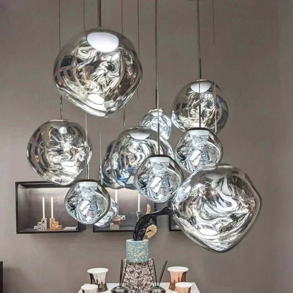 Glass Lava LED Pendant Light