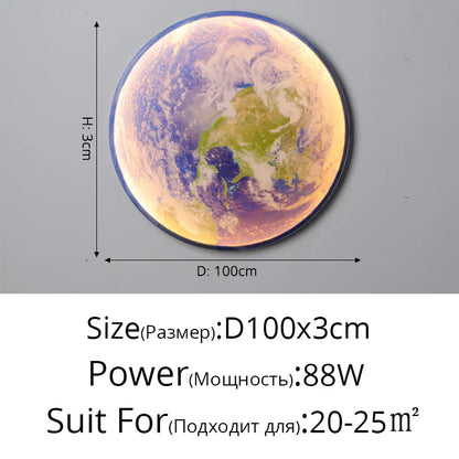DecorBites™ Creative Moon Earth LED Wall Lamp for Modern Living Spaces