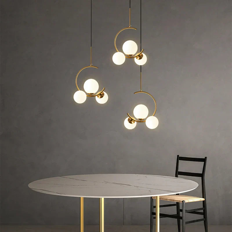 DecorBites™ Glass Ball LED Chandelier for Dining Room, Kitchen, Bedroom, Bar