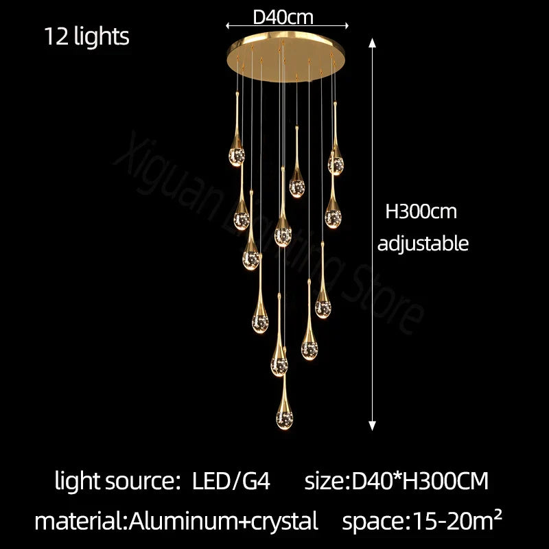 DecorBites™ Crystal Bubble Chandelier: Modern Luxury Lighting for Home, Dining, Bedroom & Stairwell