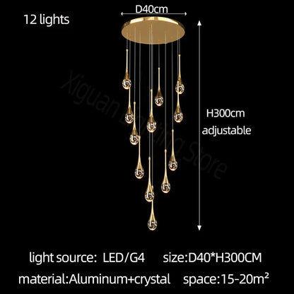 DecorBites™ Crystal Bubble Chandelier: Modern Luxury Lighting for Home, Dining, Bedroom & Stairwell