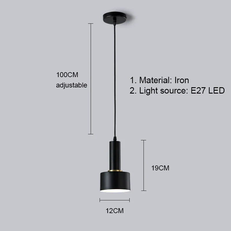 DecorBites™ Gold E27 LED Pendant Light Nordic Chandelier for Indoor Living Room & Bedroom