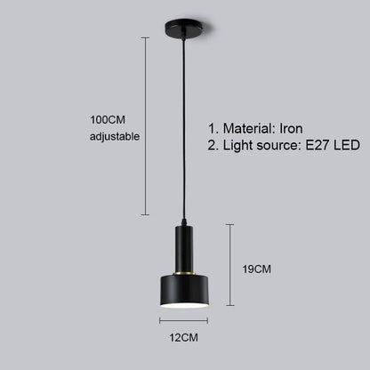 DecorBites™ Gold E27 LED Pendant Light Nordic Chandelier for Indoor Living Room & Bedroom