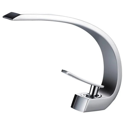 DecorBites™ Black & Gold Modern Basin Faucet with Single Handle for Bathroom