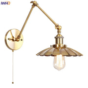 Gold Pull Chain Wall Lamp