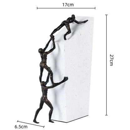 DecorBites™ Gymnast Metal Handicraft Figure Home Decor Figurine Table Sculpture Accessory
