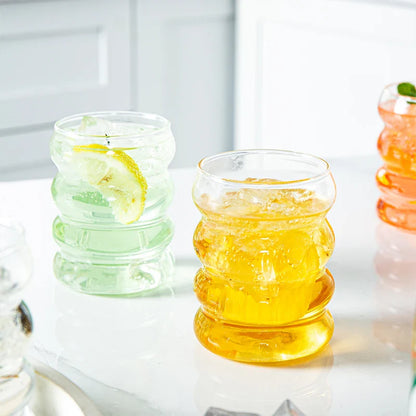 DecorBites™ Creative Styling Glass Drinkware - 300ml Capacity | Perfect for Cocktails, Lattes