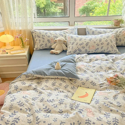 DecorBites™ Cozy Cotton Bedding Set: 160X210cm Quilt Cover for Adults, Warm & Soft Duvet Cover
