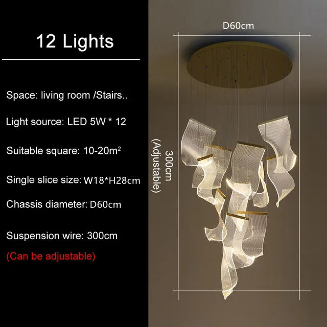 LED Stairs Pendant Lamp
