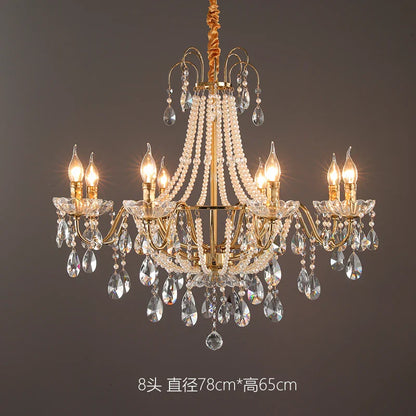 DecorBites™ French Pearl Chandelier, Elegant Retro Design for Luxurious Living Spaces
