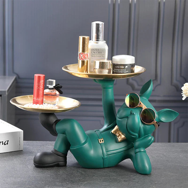 DecorBites™ Bulldog Animal Figurine: Cool Dog Statue for Stylish Home Decor