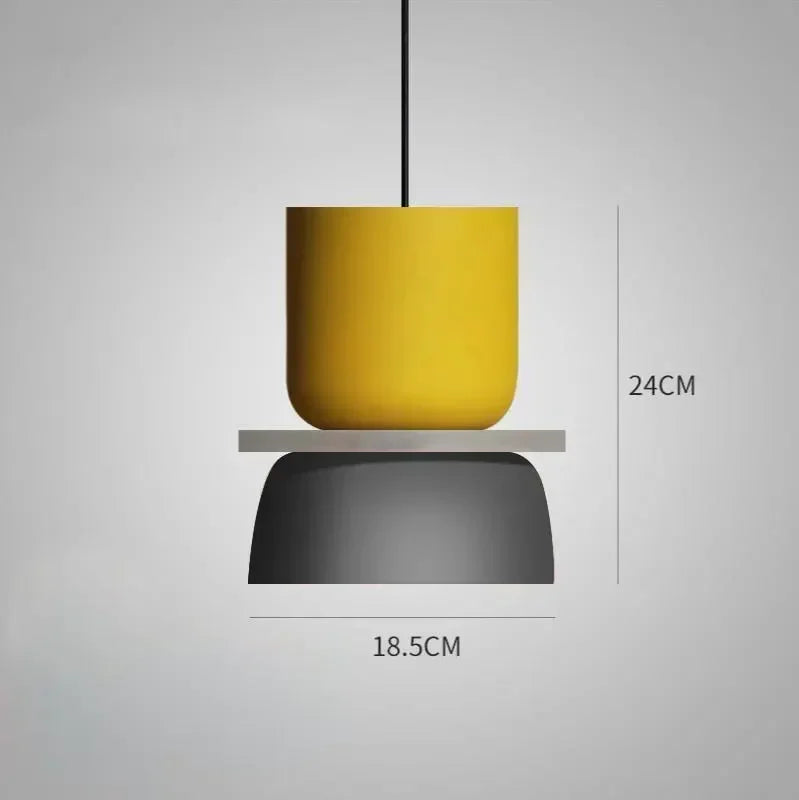 Macaron Acrylic Pendant Light With Iron Shade